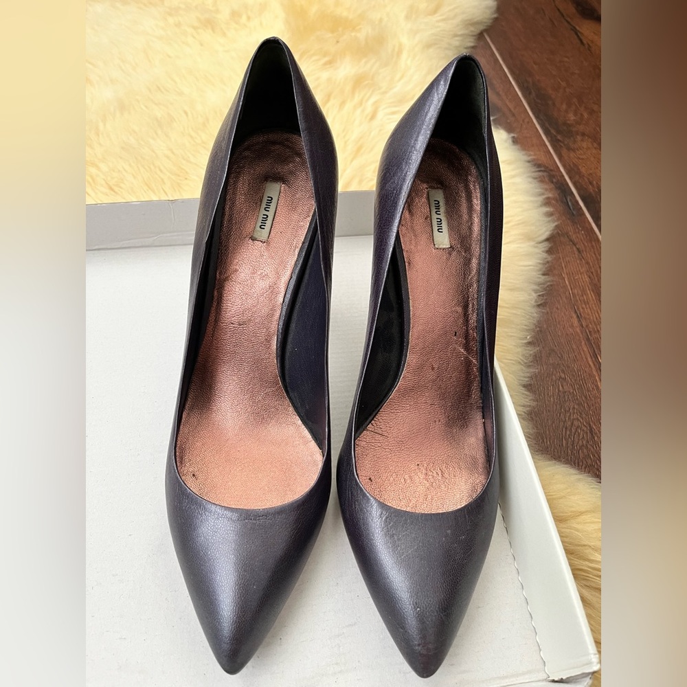 Dark Purple Miu Miu Pumps